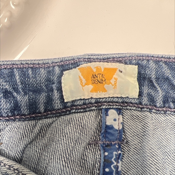 Antik Denim Monroe Bootcut Flared Jeans Size 26 Embroidered Rare Floral Fall Fit - Picture 6 of 7